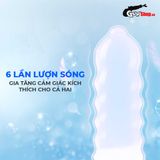Bao cao su Sagami Six Fit V Tight Fit - Thiết kế 6 lần lượn sóng, siêu mỏng - Hộp 12 cái 662091