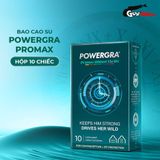 Bao cao su Powergra Promax - Gân sọc và điểm nổi, kéo dài, hương trái cây - Hộp 10 cái 662099
