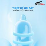 Bao cao su Powergra Feel X - Siêu mỏng, kéo dài, hương nhân sâm - Hộp 10 cái 662100