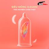 Bao cao su Powergra Classic - Siêu mỏng, truyền nhiệt nhanh, hương trái cây - Hộp 10 cái 662102