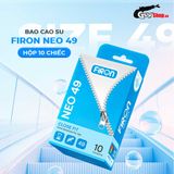 Bao cao su Firon Neo 49 - Size 49mm, siêu mỏng, kéo dài thời gian - Hộp 10 cái 662115