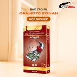 Bao cao su Okamoto Roman - Vân hoa hồng, ôm khít - Hộp 10 cái 662143