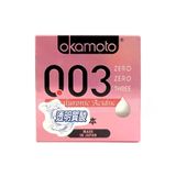 Bao cao su Okamoto 0.03 Hyaluronic Acid - Siêu mỏng, bôi trơn dưỡng ẩm - Hộp 3 cái 662147
