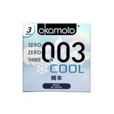 Bao cao su Okamoto 0.03 Cool - Siêu mỏng, mát lạnh, láng mịn - Hộp 3 cái 662149