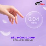 Bao cao su Okamoto Crown - Siêu mỏng nhẹ và mềm mại - Hộp 10 cái 662152