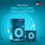Bao cao su Shell Play Aura 6 tính năng - Hộp 10 cái + 5 vòng đeo kéo dài thời gian 662202