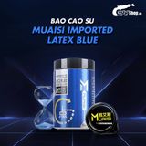 Bao cao su Muaisi Imported Latex Blue - Có hạt - Hộp 12 cái 662295