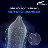 Bao cao su Muaisi Imported Latex Blue - Có hạt - Hộp 12 cái 662295
