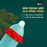 Bao cao su OLO Rồng vàng - Gai bi vòng - Hộp 1 cái + 1 bi silicon 662387