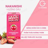 Bao cao su Nakanishi - Siêu mỏng 0.03mm - Hương dâu - Hộp 4 cái 662430