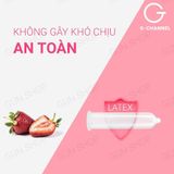 Bao cao su Nakanishi - Siêu mỏng 0.03mm - Hương dâu - Hộp 4 cái 662430