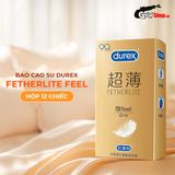 Bao cao su Durex Fetherlite Feel - Siêu mỏng, nhiều gel bôi trơn - Hộp 12 cái 662441