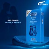 Bao cao su Durex Jeans - Siêu mỏng, nhiều gel bôi trơn - Hộp 12 cái