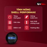 Bao cao su Shell Performax 6 in 1 - Kéo dài thời gian - Hộp 3 cái