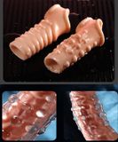 Bao Cao Su Đôn Khúc Giữa Silicone Có Quai Đeo Shi Niuniu Trong Suốt Gân Bi