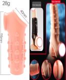 Bao Cao Su Đôn Khúc Giữa Silicone Có Quai Đeo Shi Niuniu Trong Suốt Gân Bi