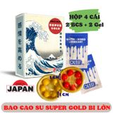 Bao Cao Su Bi Lớn Super Gold Nhật Bản Chính Hãng Hộp 4 Cái – Hàng Chính Hãng – Tặng 2 Gel Oleo 8g 666225
