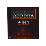 Bao Cao Su Azodra 4 in 1 – Kéo Dài Thời Gian, Gân Gai - Hộp 3 Cái 666231