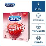 Combo 2 Bao cao su Durex Sensual Strawberry Gai Nhỏ Hương Dâu H3 719106