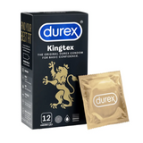 Bao Cao Su Durex Kingtex Size 49mm Mỏng Trơn Nhiều Gel 719210