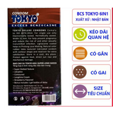 Bao Cao Su Tokyo 6in1 Gân Gai Siêu Kéo Dài Thời Gian - Hộp 10 Cái 719405
