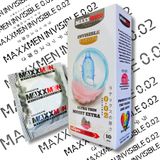 Bao Cao Su Size 49mm Maxxmen Invisible 002, Cực Siêu Mỏng Nhiều Gel, Hương Hoa Anh Đào Cho LGBT, Gay 720406