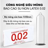 Bao Cao Su Sagami Original 0.02 - Siêu Mỏng Nhiều Gel - Hộp 2 Cái 720480