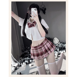Cosplay Học Sinh Anime Nhật Bản Sexy Dễ Thương - N766 Đỏ