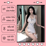Bộ Hoá Trang Nữ Giúp Việc Kèm Tạp Dề Cài Tóc Đáng Yêu Gợi Cảm Cosplay Nàng Hầu Trắng Viền Đen Quyến Rũ - N370