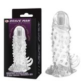 Bao Cao Su Đôn Dên Gai Khủng Brave Man – Tăng Kích Thước 4cm, Tích Hợp Rung Đầu Kích Thích Sâu & Kéo Dài Thời Gian (Hộp 1 Cái)
