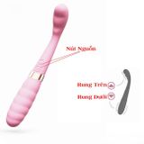 Máy Massage Xung Động Kép Vannessa – 10 Chế Độ Rung Đa Tần, Silicon Y Tế Cao Cấp, Chống Nước Tuyệt Đối (Dài 20cm)