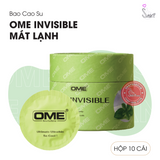 (Snapshop) Bao Cao Su Siêu Mỏng Ome Invisible Mát Lạnh - Hộp 10 Cái Chính Hãng
