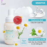 (Snapshop) Dung Dịch Vệ Sinh Phụ Nữ Her Feel Prebiotic Sensitive HA Làm Sạch Cấp Ẩm Chính Hãng