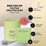 (Snapshop) Bao Cao Su Siêu Mỏng PlayAh Her Feel Ultra Thin 003 Hương Nước Hoa Chính Hãng