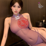 (Snapshop) Bộ Cosplay Sườn Xám Yếm Y10 Chính Hãng