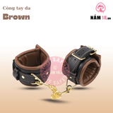 (Snapshop) Còng Tay Da Brown Unisex Chính Hãng
