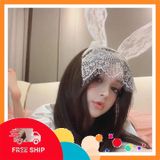 (Che Tên Khi Giao) Phụ Kiện Cosplay Dễ Thương Cho Nữ Sexy Gợi Cảm - Cài Tai Thỏ Trắng Chuẩn Auth