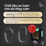 (Snapshop) Bao Cao Su Size Lớn 56mm Siêu Mỏng Okamoto 0.02 PU Chính Hãng