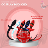 (Snapshop) Phích Cắm Hậu Môn Silicone Coslay Đuôi Chó BDSM Chính Hãng