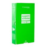 Bao Cao Su Sagami Xtreme Green Gân Gai - Hộp 10 Chiếc, Siêu Mỏng, Chất Bôi Trơn, Sản Phẩm Nhập Khẩu Nhật Bản 749169