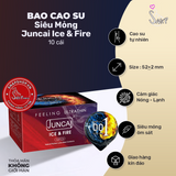(Snapshop) Bao Cao Su Siêu Mỏng Juncai Ice & Fire Lửa Băng Chính Hãng