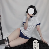 Đồ Cosplay Nữ Học Sinh Hầu Gái Gợi Cảm - N764 Xanh