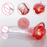 (Snapshop) Dương Vật Dính Tường Dildo Silicone Trong Suốt Chính Hãng