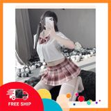 (Che Tên Khi Giao) Đồ Cosplay Học Sinh Nhật Bản Tặng Nơ Dễ Thương Đáng Yêu - N766 Đỏ Hỗ Trợ 24/7