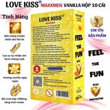 Bao Cao Su Love Kiss MAXXMEN Vanilla Siêu Mỏng 0.02mm Hương Vani Hộp 10 Cái
