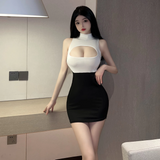 Cosplay Thư Ký Ôm Body Xinh Gợi Cảm Anime Quyến Rũ - N720 Trắng Đen
