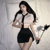 Cosplay Sexy Thư Ký Ôm Body Kèm Cà Vạt Gợi Cảm Thanh Lịch - N314