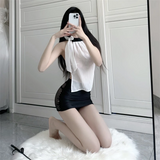 Váy Ngủ Thư Ký Giáo Viên Ôm Body Hở Lưng Siêu Hot Gợi Cảm Lưới Xuyên Thấu Quyến Rũ - N315