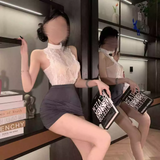 Cosplay Thư Ký Phối Ren Ôm Body Tôn Dáng Quyến Rũ - N317