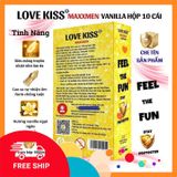 (Che Tên Khi Giao) Bao Cao Su Love Kiss MAXXMEN Vanilla Siêu Mỏng 0.02mm Hương Vani Hộp 10 Cái Cao Cấp Bảo Đảm